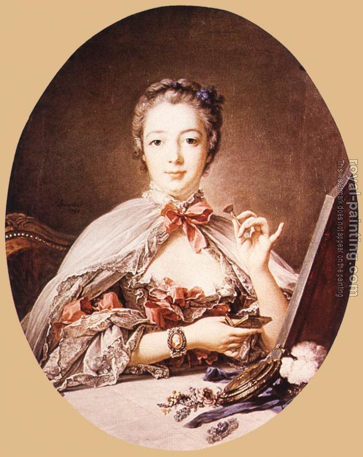 Francois Boucher : Marquise de Pompadour at the Toilet-Table